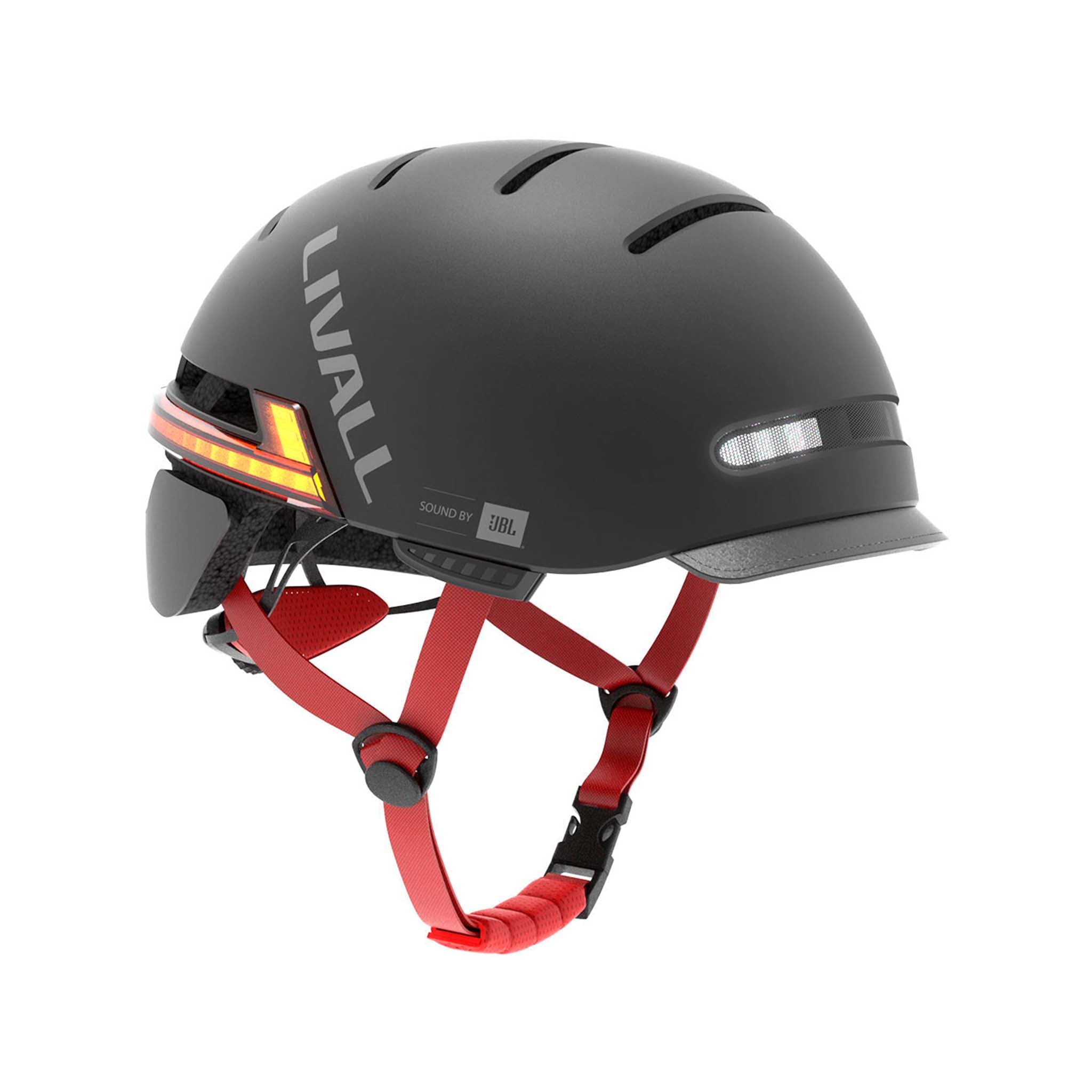 Livall BH51M NSO JBL Fahrradhelm  E-Bike Helm Mit LED Blinker, Rcklicht &  Smart App (Sandstein)