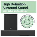 Majority K2 Soundbar -kaiutin & subwoofer 150W musta