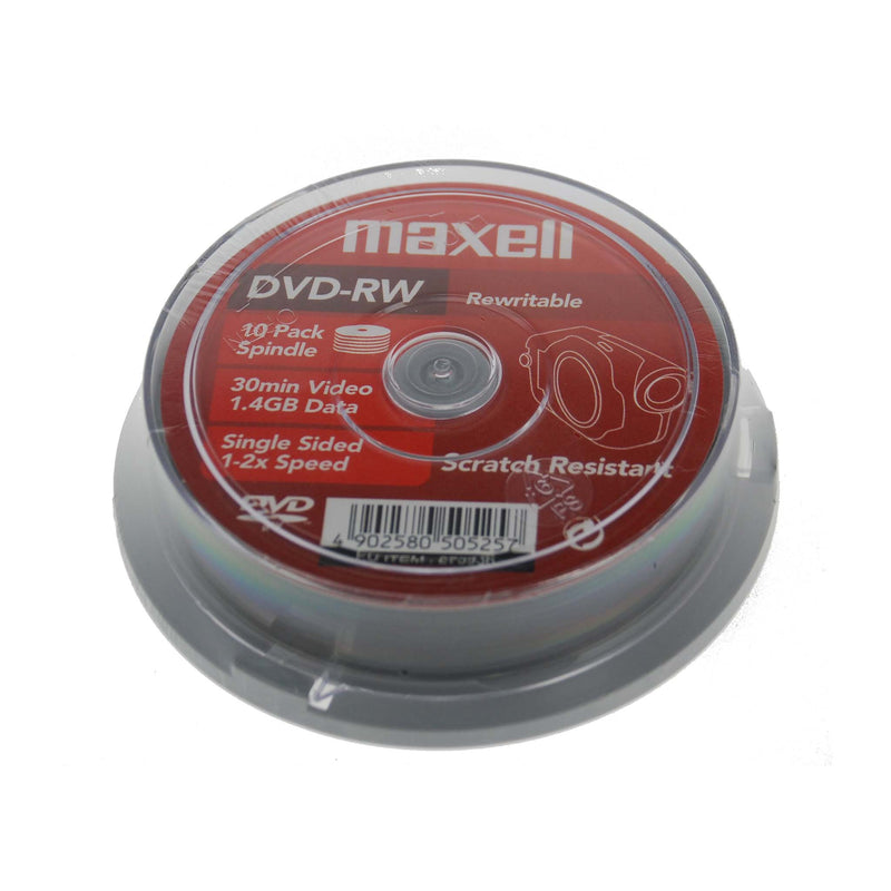 Maxell DVD-RW -levy 8cm 1.4GB videokameraan 30min (10 kpl)