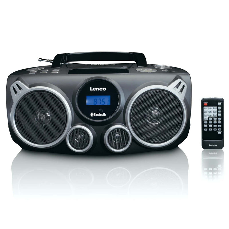 Lenco kannettava CD-soitin SCD-100BK (FM-radio + Bluetooth)