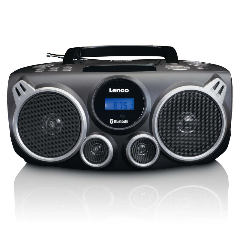 Lenco kannettava CD-soitin SCD-100BK (FM-radio + Bluetooth)