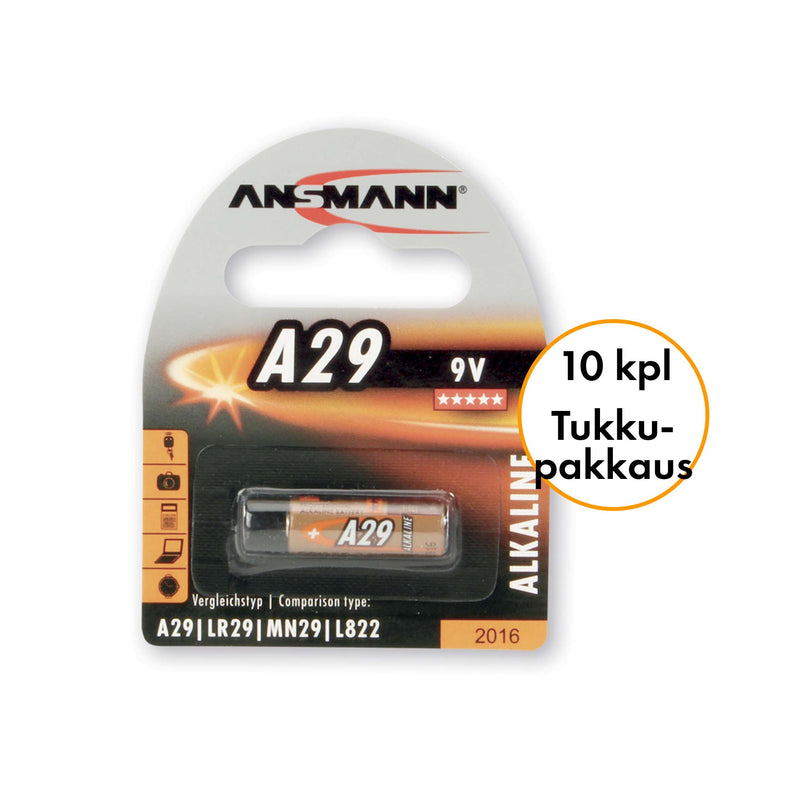 AnsmannA29-paristo10kpl-tukkupakkaus