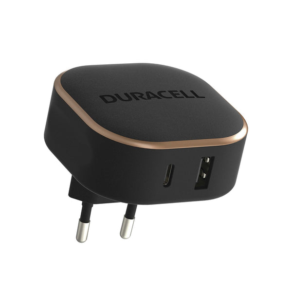 Duracell Premium USB-A + USB-C -seinälaturi, 30W (2 väriä)
