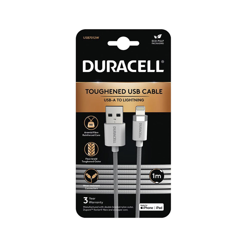 Duracell Premium USB-A to Lightning-latauskaapeli 1m (iPhone)