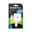 Duracell microUSB-seinälaturi, 2.4A pikalaturi (2 värivaihtoehtoa)