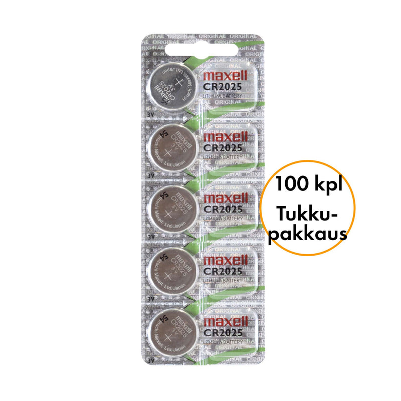 MaxellCR2025lithium-nappiparisto100kpl-tukkupakkaus