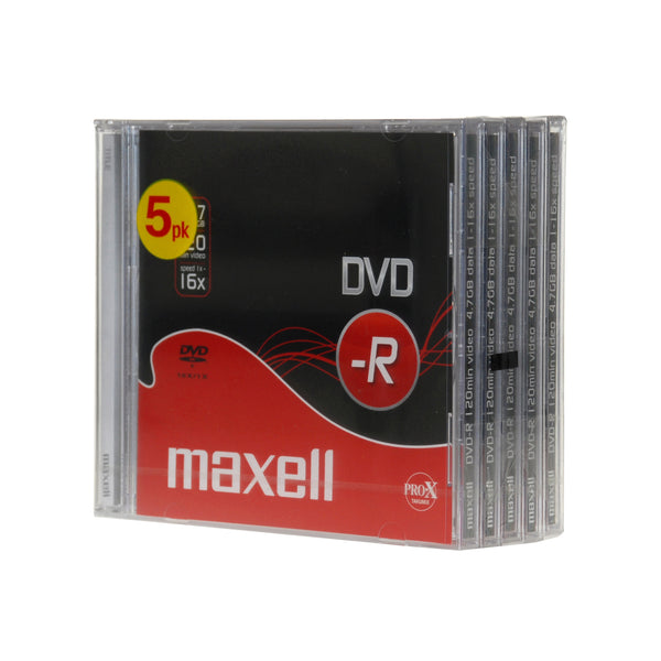 Maxell DVD-R -levy 16X 4,7GB kotelossa (5 kpl)