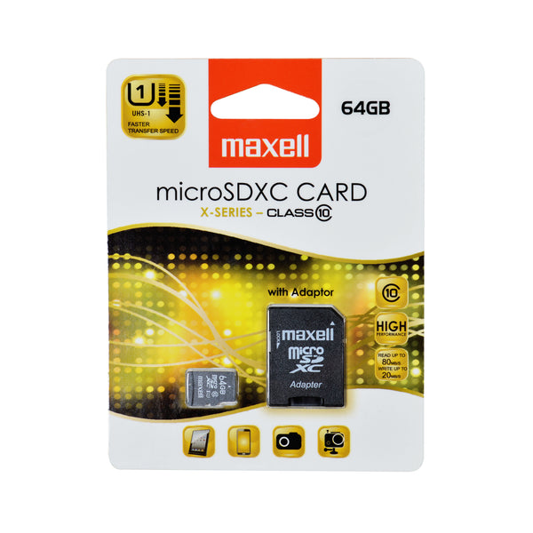 Maxell microSDXC 64GB Class 10 -muistikortti