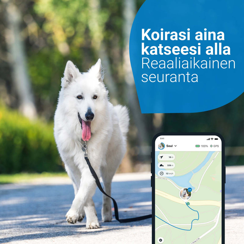 Tractive GPS-paikannin koiralle (3 värivaihtoehtoa)