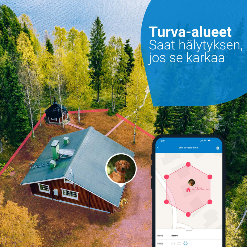 Tractive GPS-paikannin koiralle (3 värivaihtoehtoa)